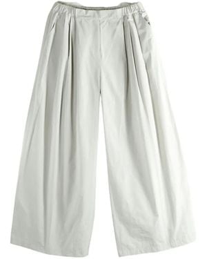 Amomento Pantalones Anchos Con Pinzas - Blanco