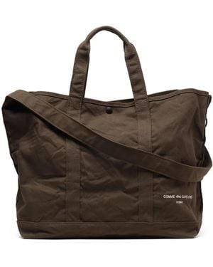 Comme des Garçons Shopper Met Geborduurd Logo - Zwart