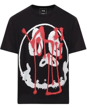 Y-3 Camiseta Con Motivo De Calavera - Negro