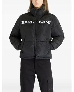 Karlkani Logo-Print Padded Jacket - Black