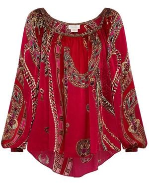 CAMILLA Kissed By A Cobra Blouse - レッド