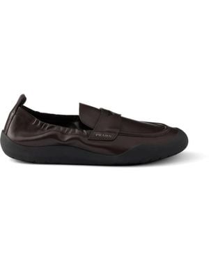 Prada Speedrock Leather Loafers - Black