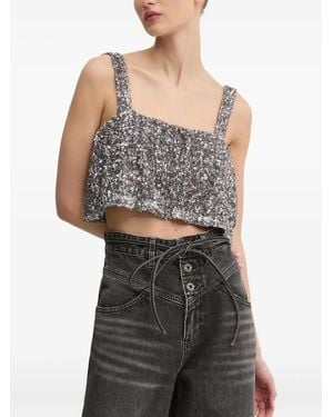 Aniye By Lux Top Mit Pailletten - Grau
