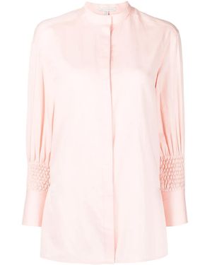 Shiatzy Chen Cotton Embroidered Sleeve Shirt - Pink