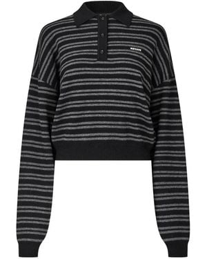 ROTATE BIRGER CHRISTENSEN Pull Slinky À Rayures - Noir