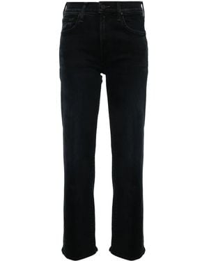 Mother The Mid Rise Zip Rambler Ankle ジーンズ - ブラック