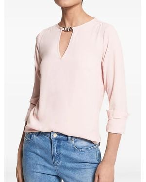 MICHAEL Michael Kors Long Sleeve Blouse - White