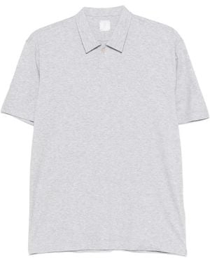 Eleventy Buttoned Short-Sleeve Polo Shirt - White