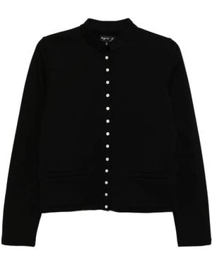 agnès b. Buttoned-Up Jacket - Black
