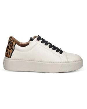 Alexander Smith London Leopard-Panel Sneakers - Natural