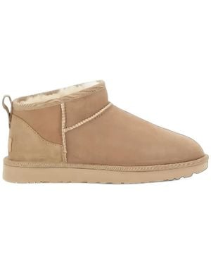 UGG Classic Ultra Mini Ankle Boots - Natural