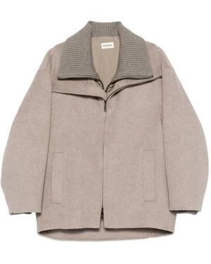 P.A.R.O.S.H. Quilted-Panel Layered Jacket - Grey