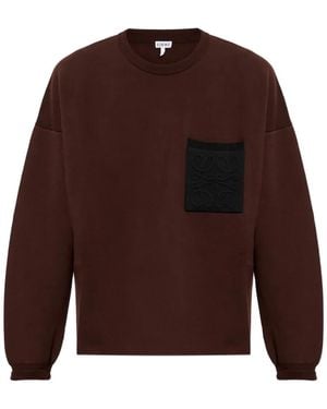 Loewe Pullover Mit Anagramm-Patch - Braun