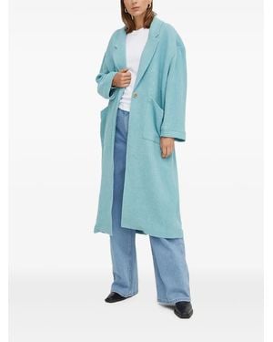 American Vintage Abrigo con botones y bolsillo de parche - Azul