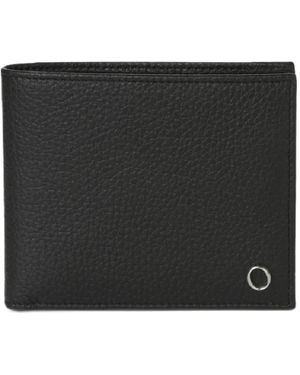 Orciani Billfold Lagoon Grained Leather Wallet - Black