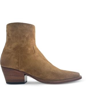 Sartore Suede Ankle Boots - Brown