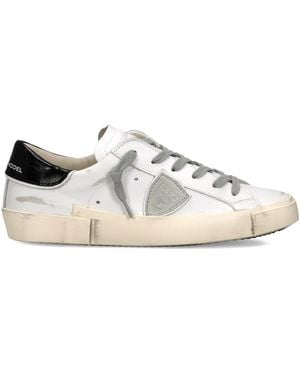 Philippe Model Prsx Triangle-Motif Sneakers - White