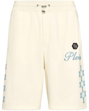 Philipp Plein Checkmate Shorts - Natural