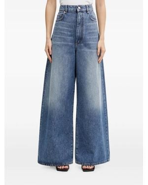 Sportmax Vaqueros Anchos Con Efecto Degradado - Azul