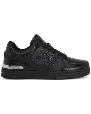 Philipp Plein Logo Patch Low-Top Trainers - Black