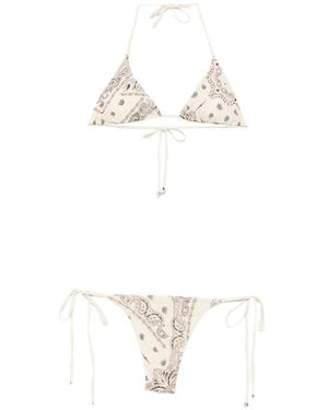 VENUJA Paisley-Print Bikini - White