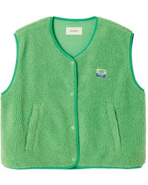American Vintage Hoktown Gilet Met Zak - Groen