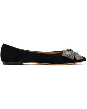 House Of Ballerinas Victoire Crystal-Embellished Ballet Flats - Black