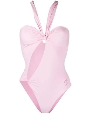 Blumarine Knot-Detail Sleeveless Bodysuit - Pink