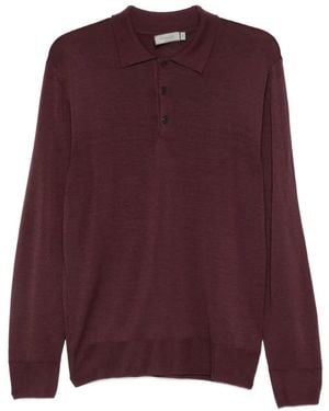 Canali Polo De Manga Larga - Morado