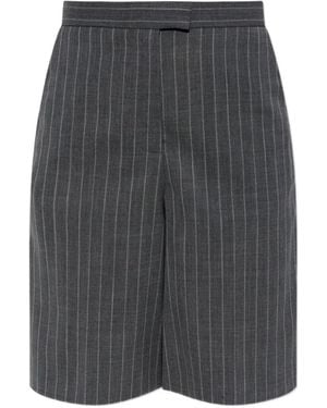 Valentino Garavani Pinstripe-Pattern Shorts - Gray