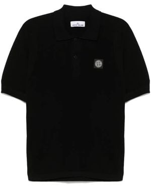 Stone Island コンパスバッジ ポロシャツ - ブラック
