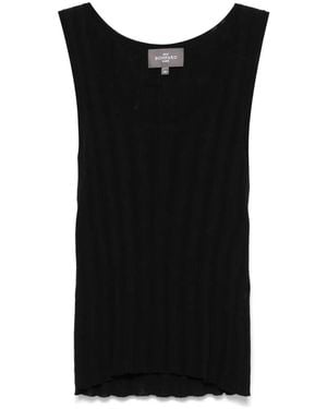 Eric Bompard Ribbed Tank Top - Black
