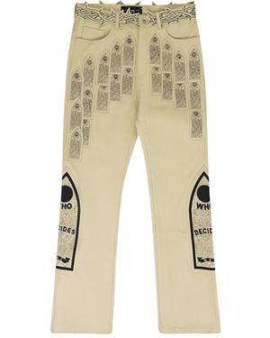 Who Decides War Patched Arch Jeans - Natural