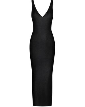Maison Close Midi La Femme Amazone Open-Back Dress - Black