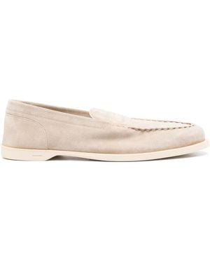 John Lobb Pace Suede Loafers - Natural