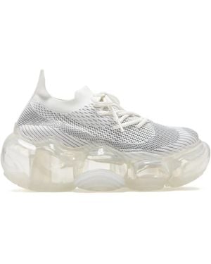 grounds Moopie Knit-Upper Bubble Sole Sneakers - White