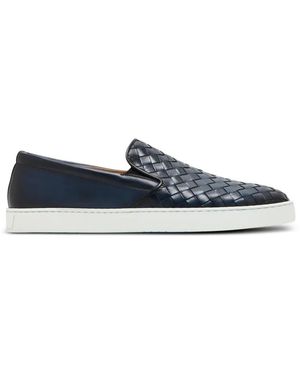 Magnanni Woven Leather Trainers - Blue