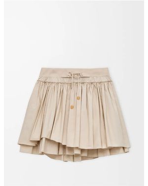 Loewe Gelaagde Mini-Rok - Naturel
