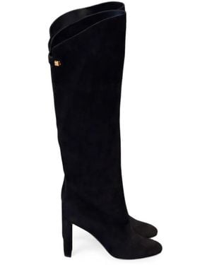 Maison Skorpios Adriana Stud-Detail Over-The-Knee Boots - Black