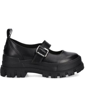Buffalo Aspha Buckle Strap Ballet Flats - Black