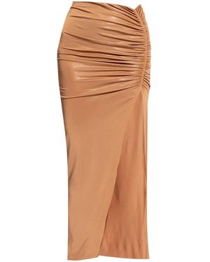 Rick Owens Svita Ruched-Detail Skirt - Brown