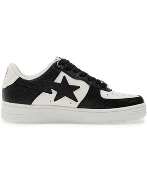 A Bathing Ape Bape Sta 4L Star-Embellished Camo Sneakers - Black