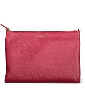 Coccinelle Grained Leather Tote Bag - Red