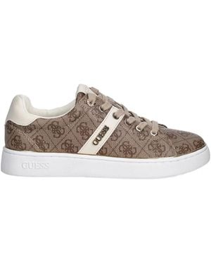 Guess Britz 4G Logo Trainers - Brown