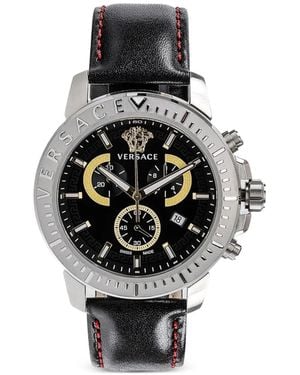 Versace Stainless Steel 45Mm Watch - Black