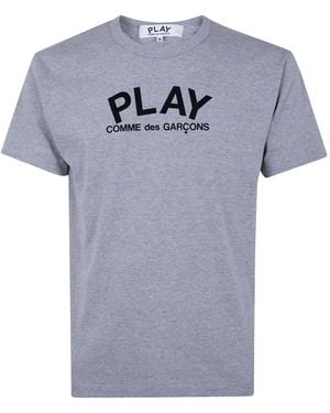 COMME DES GARÇONS PLAY Logo-Print Heart T-Shirt - Gray