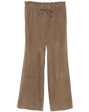 James Perse Pantalones Con Cintura Paperbag - Marrón