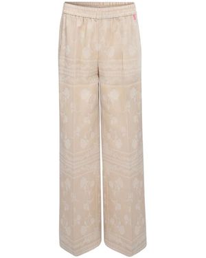 Twinset Floral-Print Palazzo Trousers - Natural