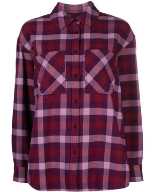 Woolrich Camicia A Quadri - Viola