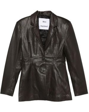 Won Hundred Silva Leather Jacket - Black